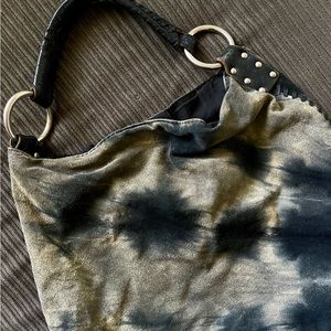Lucky Brand Leather Tie Dye Hobo Bag